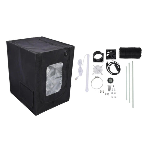 Fireproof 3D Printer Enclosure With Fan Exhaust Kit And LED Light For Ender Series Printers, components shown