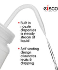 6 Pack 1000ml Chemical Wash Bottles With Blank Labels, Wide Mouth, Self Venting, Low Density Polyethylene Lab Bottles For Safe Chemical Handling And Easy Dispensing, built-in nozzle pouring liquid