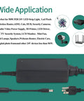Beefy 24V DC Power Adapter 5A Switching Power Supply For LED Strip Lights CCTV Cameras And LCD Monitors, plug and adapter shown