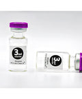 3ml Sterile Glass Vials Pack of Ten With Self Healing Injection Port and Flip Top Cap for Sterile Prep and Lab Work Sealed Package for Precise Sample Handling in Lab, two views