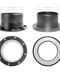 O'SKOOL 4-inch port magnetic dust collector fittings set of four with flanges and gaskets