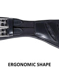 Top view of Pinnacle Anatomic Shoulder Dressage Girth For Horses With Ergonomic Design For Freedom And Comfort Premium Argentine Leather
