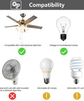 Compatibility chart for Universal Ceiling Fan Wall Remote Control With 3 Speeds And Light Dimmer, showing fan and lamp types.