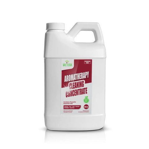 64 oz bottle of Aromatherapy Cleaning Concentrate for multi-surface cleaning with plant-based essential oil formula.