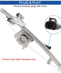 Durable Rear Right Passenger Side Window Lift Regulator with built-in motor for 2007-2013 Chevy Silverado and GMC Sierra