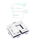 Straight Up Heavy Duty 304 Stainless Steel Shower Hinges Two Pack Knocked Out For Frameless Glass Doors 180 Degree Swing dimensions and design.