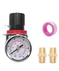 Pneumatic Air Regulator With Bracket and Gauge Quarter Inch NPT Female Thread 0 To 145 PSI Adjustable for your shop air compressors