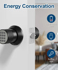 Keyless Entry Digital Door Lock With Keypad For Bedroom Home Office No Key Hassle Easy Install Auto Lock Anti Slip Handle And Spare Keys Durable Metal Electronic Lock