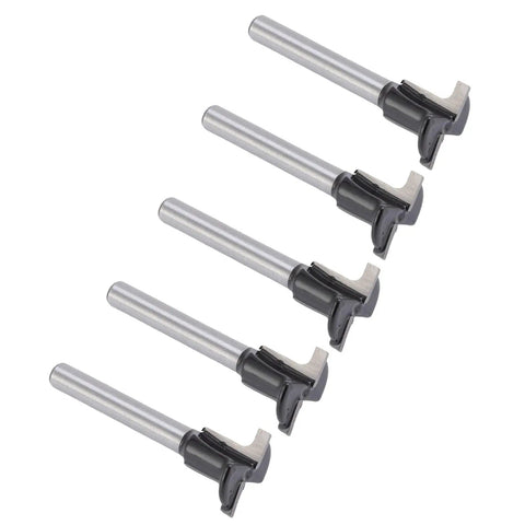 5 Piece Aramox T Shape Arc Bending Router Bit Kit Built From Top Tier Cemented Carbide for woodworking precision cutting.