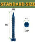 Heavy Duty Concrete Screws Set Lionmax 150 Piece One Quarter Inch By One And Three Quarter Inch Hex Head Masonry Screws side view