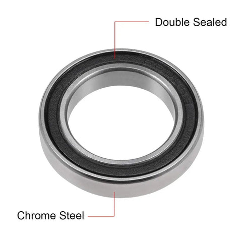 6803-2RS Deep Groove Ball Bearings 17x26x5mm, Double Sealed, ABEC 3, Low Noise, Long-Life Chromium Steel, Smooth Operation, 5-Pack
