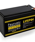 Powerful 12V LiFePO4 Battery With Built-In BMS, 7Ah Deep Cycle, rechargeable battery for solar and toys, black casing