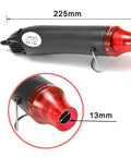 Mini Heat Gun For DIY Projects, Quick Embossing, Shrink Wrap, 110V Electric Hot Air Tool with stainless steel nozzle, dimensions 225x47mm