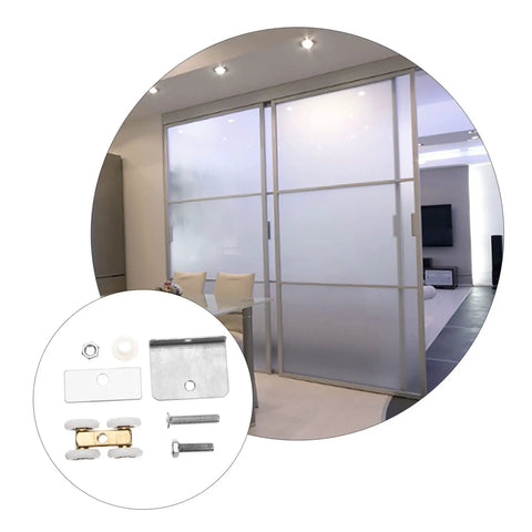 Replace Rattling Janky Doors Fast With Heavy Duty Sliding Rollers Whisper Quiet Track Pulleys For Barn Cabinet Glass Doors Adjustable Glides in modern interior.