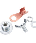 Super Cool Welding Magnetic Grounding Clamp For Fast Setup In Shop Or Garage includes metal connectors and washers for secure setup.