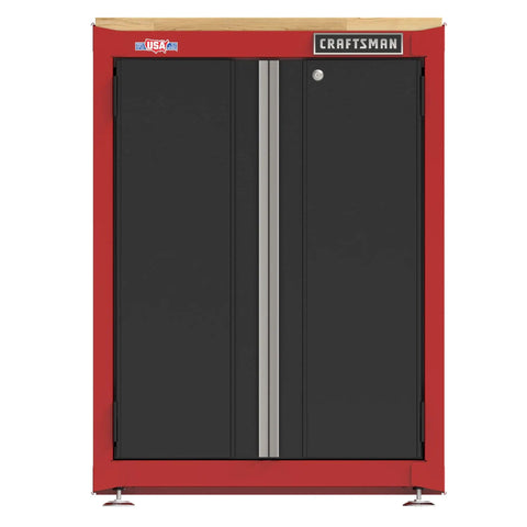 Heavy Duty Metal Garage Storage Cabinet With Two Doors Base Unit, Built To Last Welded Steel Frame, 10,620 Cubic Inch Capacity