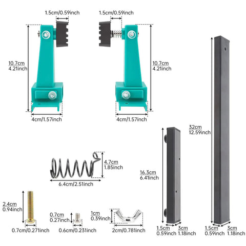 Parts of Adjustable PCB Holder Soldering Clamp For Circuit Boards With Soldering Iron Pen Holder And 360 Degree Rotation