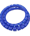 Durable Spiral Cable Management Sleeve For Home And Office Use, blue spiral tube, close-up of flexible wire protector