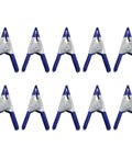 Set of 10 blue heavy duty metal spring clamps 2 inch nonslip clips for photography and woodworking carabiner style grips backdrops