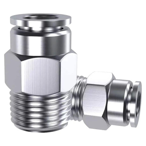 304 Stainless Steel Straight Push-To-Connect Fittings Male 5/32 Inch Tube OD M5 Thread Pack Of 5 435 Psi Max Durable Industrial