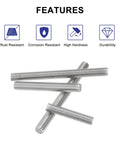 M3 X 150mm 0.5mm Pitch 304 Stainless Steel Fully Threaded Rods Pack Of 10 for DIY and Pro-Grade Builds, corrosion-resistant