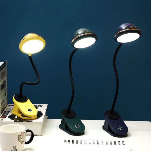 Folding Book Light For Bedside Reading 2W Dimmable Kids Reading Lamp USB Rechargeable Night Light With Mini Star Projector 6000K Cool White Touch Control Perfect For Bedroom And Living Room Blue