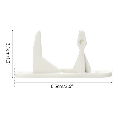Washer door striker latch, white plastic, front-load replacement; 2-pack for Frigidaire Affinity 131763310