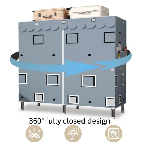 Hella Spacious Portable Wardrobe Closet With Reinforced Metal Frame And Dual Hanging Rods Quick Assembly Clothes Organizer With Airy Fabric Cover For Cozy Bedroom Gear Storage Green 360° closed design with storage boxes on top.