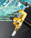 All In One Glass And Tile Cutter Kit With T Handle And Breaker Pliers on ceramic tile