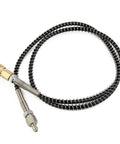 4500 PSI DN2 Microbore Hose 36 Inch Long Fast Fill Quick Connect Air Hand Pump Charging Includes Black Strain Relief Stainless Male Female Steel Ends coiled