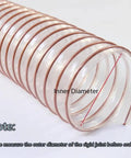 Battle Tested Flexible Vacuum Hose Heavy Duty Pu Dust Collection Tubing Woven With Steel Wire measuring inner diameter for precision