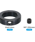 1 Inch Bore Carbon Steel Shaft Collar Set Screw Style Clamping Collars Black 2 Pcs with M8x1.25 Screws Workhorse Build