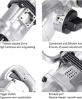 Heavy Duty One Inch Pneumatic Air Impact Wrench Packing Nineteen Hundred Foot Pounds Of Kick, showing features like thick square drive, speed knob, and ergonomic trigger.