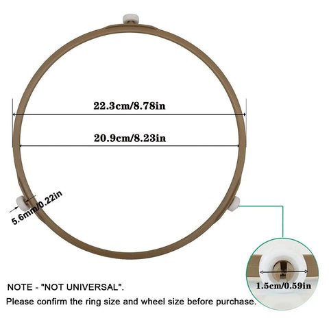 Heavy Duty Microwave Turntable Rings Featuring Smooth As Butter Rollers Effortlessly Spin Large Glass Plates Above Eleven Inches Wide Top Notch Kitchen Replacement Parts Two Pack