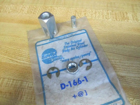 D-166-1 Rod Clevis Kit Assembly For One And One Sixteenth Inch Bore Original Series Includes Pin And Retaining Clip, metal parts on package