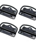 Stainless Steel Chest Pull Handle Black Finish Pack Of 4 With Three Hole Mounting For Easy Installation 80 Mm Long 48 Mm Wide
