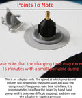 Inflatable Boat And Stand Up Paddle Board Pump Adapter For Schrader Valve No Fuss Universal Connector close-up on white surface