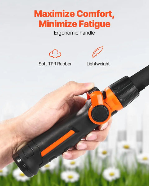 Close-up of a hand holding the 36 Inch Extra Long Beefy Heavy Duty Watering Wand With Aluminum Alloy Grip.
