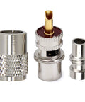 10 Pack UHF PL259 Solder Connectors With Reducer For RG8X RG8 RG59 LMR400 And RG213 Coaxial Cables Teflon 50 Ohm Low Loss RF Adapter