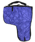 Western Padded Saddle Carrier With Water Resistant 420D Nylon, Turquoise Polka Dots Saddle Bag, showing closed front view.