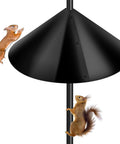 Squirrel Proof Baffle For Bird Feeder Pole Mount Outdoor Guard Stopper Black 16 Inch One Pack Easy Install Slope