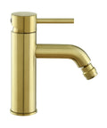 Ivy Bidet Faucet Brushed Gold Solid Brass Build Easy One Hole Install 1.2 GPM Flow Single Handle Hot Cold Control Slick Modern Bath Fixture