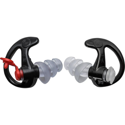 EP4 Sonic Defenders Plus Filtered Earplugs With 24dB NRR For Loud Environments Triple Flanged Reusable Ear Plugs With Low Profile Soft Adjustable Stems For All Day Comfort In Medium