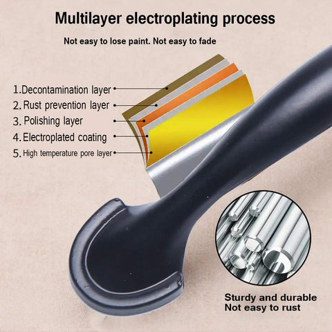 Sleek Matte Black Cabinet Pulls 30 Pack, 3 Inch Hole Centers, showing multilayer electroplating process and durability