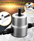 Double Head Sheet Metal Nibbler Cutter Holder Drill Attachment For Electric And Pneumatic Drills Pro Grade Heavy Duty