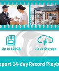 Cloud storage and SD card options for Outdoor Security Camera With WiFi Bullet 1080P HD Two Way Audio IP66 Waterproof FHD Night Vision Motion Detection Alerts