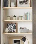 Home shelving featuring Beige Maple Edge Banding Pre Finished 7/8 Inch By 500 Feet Non Glued Real Wood Veneer Edging