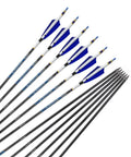 6Pc Dope 30-Inch Spine 400 Target And Hunting Arrows With Removable Tips, 4-Inch Turkey Feather Fletching, Feathered Carbon Arrows
