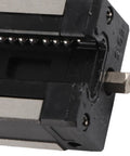 Slick And Fast Linear Guide Rail And Slider Kit With Ball Bearing Steel Block For Ultra-Precise Motion, P-Grade Linear Motion System For 3D Printers, CNC Machines, And Automation Equipment (300mm) close-up of black steel block