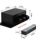 IP67 Waterproof Dustproof Electrical Junction Box With 15A 600V Barrier Terminal, 3 In 3 Out ABS, Size 3.93x2.67x1.96 Inch